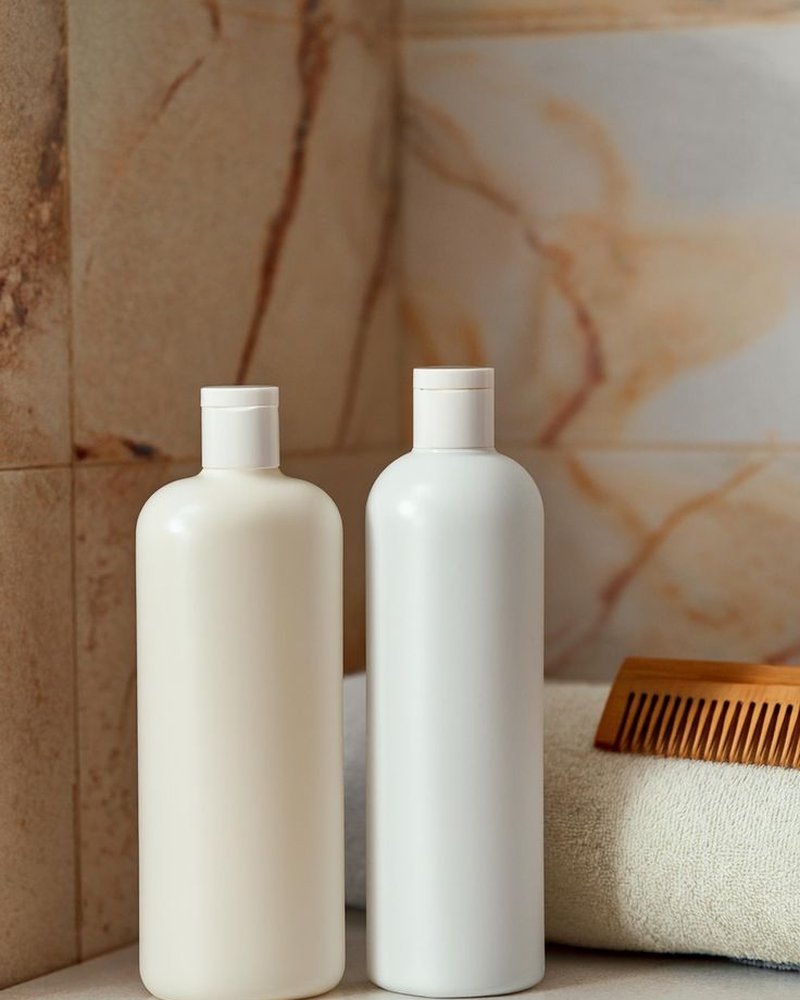 Shampoo bottles